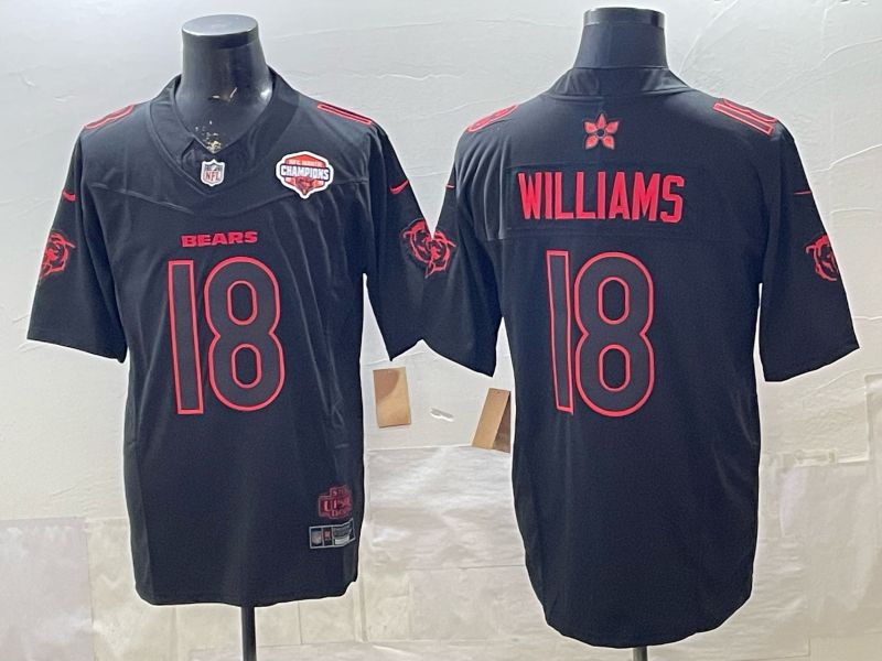 Men 2026 Chicago Bears #18 Williams Black 4th generations Nike Limited NFL Jersey 04->chicago bears->NFL Jersey